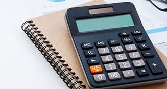 Calculator and books